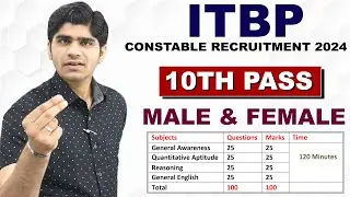 ITBP Constable New Vacancy 2024 | No Negative Marking | Full Details