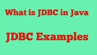 What is JDBC in java