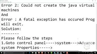 How to we solved java related error? | Could not create the java virtual machine