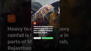 IMD warns of heavy rains in Madhya Pradesh, Rajasthan, Gujarat and Maharashtra