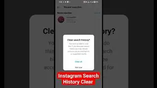 How To Clear Search History On Instagram #instagram #shorts
