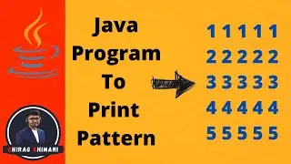 35 | Java Program To Print Square Pattern | Java Nested For Loop