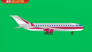 Green Screen Airplane Animation | 4K | Global Kreators