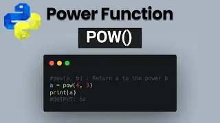 Python Power Function | pow()| Python for absolute Beginners