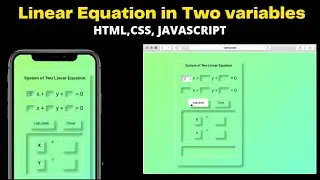 Linear Equation in 2 Variables Calculator using HTML , CSS and Javascript [with NEUMORPHISM effect]