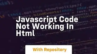 javascript code not working in html