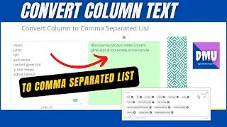 Convert Column text to Comma Separated List | column text to commas list | Digital Marketing Urdu