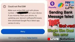 Could not find sim error in GPay | Single sim dual sim error solution in PhonePe | #gpay #phonepe