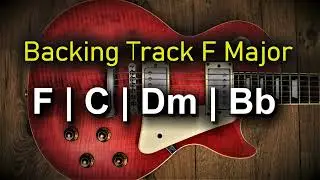 Rock Pop Backing Track F Major | 70 BPM | Guitar Backing Track