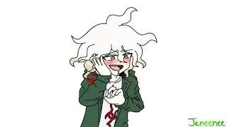 Komaeda's laugh backwards but it's animated