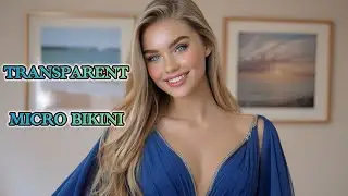 4K Transparent micro bikini try on haul | Review micro bikini | see through 4K|transparent lingerie