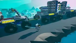 Astroneer Glacio | Large Rover Smelting Furnace | Collecting Ores and smelting On large Rover