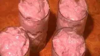 Мусс вишнёвый на вишнёвом соке. Cherry mousse on cherry juice