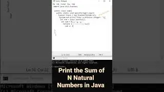 Java Program Sum Of N Numbers || Print the Sum of N Natural Numbers in Java