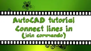 AutoCAD tutorial - Connect lines in  (join commando)