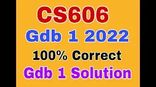 CS606 Gdb 2022|Cs606 Gdb 1 spring 2022