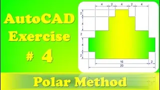 AutoCAD Practice Exercise # 4 - Polar Method #autocad #trending #exercise #practice