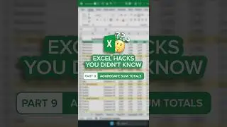 Excel Hacks you didnt know Part 9 #shorts