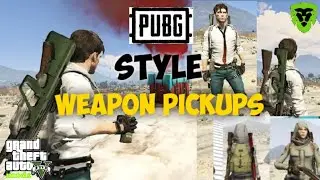 Pubg style weapon pickups in gta5 | weapon pickuping styles for peds | mod installation | Gamebank