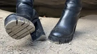 Dirty High Heel Ankle Boots Outdoor / Walking In The Woods
