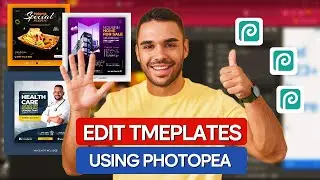 How to Download and Edit Templates in Photopea | Photopea Tutorial