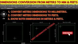 Convert Dimensions From Meters To Millimetres in AutoCAD