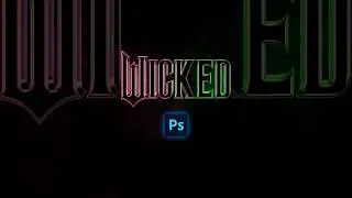 How to Make 3D Text in Photoshop | Wicked Logo #shorts