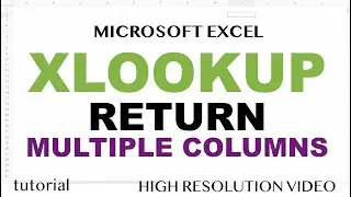 XLOOKUP - Return Multiple Columns (Values) in Excel