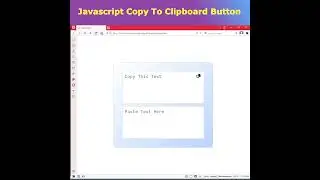 Create A Copy To Clipboard Button Using JavaScript | #Shorts