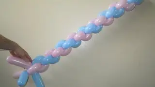 How to make balloon arch. Spiral balloon weaving. Woven balloon hat. Balloon pole