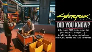 Cyberpunk 2077 Detailed NPC Name Varieties