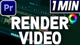 How To Render Video In Premiere Pro | Quick Tutorial