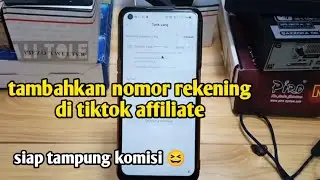 Cara menambahkan nomer rekening di tiktok affiliate