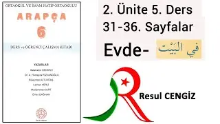 İmam Hatip Ortaokulu 6. Sınıf Arapça Dersi 2. Ünite 5. Ders 31-36. sayfalar