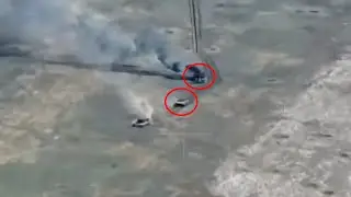 T-72B3 And BMP-2 Have Fuel Explosion As Drone Strike