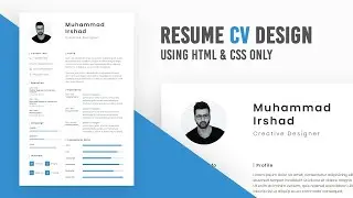 Resume CV design in HTML CSS