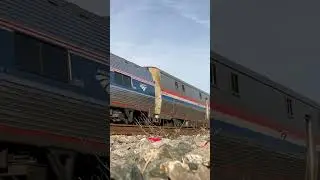 Amtrak train going 80 mph