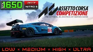 Assetto Corsa Competizione - GTX 1650 Benchmark | Acer Nitro 5 Gaming Test | Ryzen 5 3550H