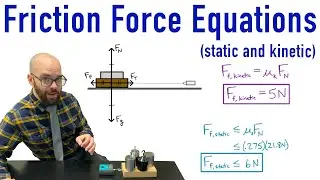 Friction Force Equations - Static and Kinetic (Sliding) - Conceptual + Example Problem