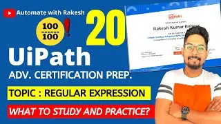 UiPath Advance Certification | Topic 20 UiPath REGULAR EXPRESSION | UiARD Certification Preparation