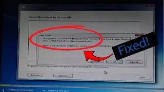 A Required CD/DVD drive driver is missing | FIXED 100%