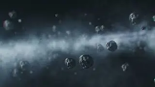 Asteroids in Space | motion graphic | background video | non copyright