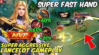 SUPER FAST HAND LANCELOT GAMEPLAY 2024⚡️| LANCELOT BEST BUILD 2024 | LANCELOT MLBB