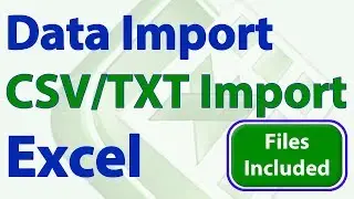 Import Series - Import CSV TXT File into Excel