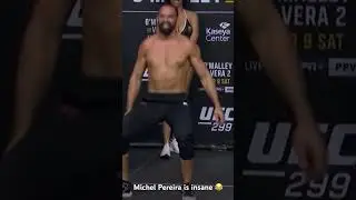 Michel Pereira Backflip at weigh ins at UFC 299 