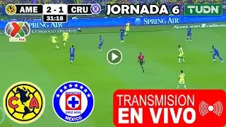 Cruz Azul vs. América en vivo, Donde Ver Partido Cruz Azul vs América Jornada 6 Liga MX 2024 resumen