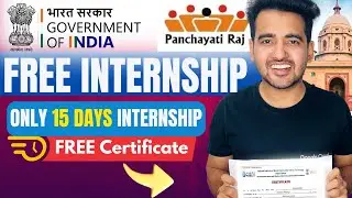 Only 15- Days Internship | Free Government Internships & Earn ₹7k/Month | MOPR Internship 2024