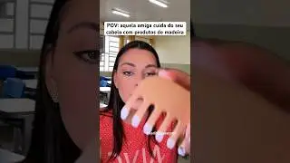 POV: aquela amiga cuida do seu cabelo com produtos de madeira #asmr #humor #asmrsounds