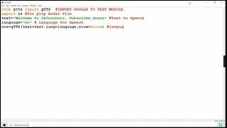 Text To Speech Convertor in gTTS - Python