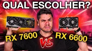 AS MAIS BARATAS: RX 6600 vs RX 7600, QUAL a MELHOR ESCOLHA? TESTES em JOGOS, RT, FSR, PREÇO, CONSUMO